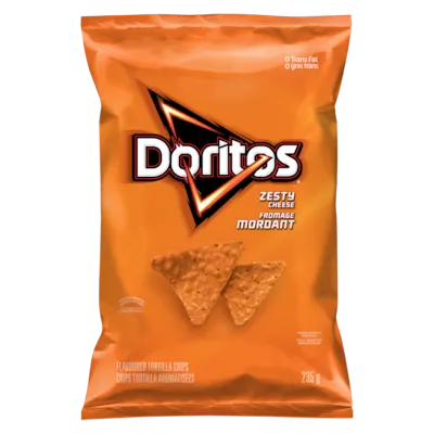 Zesty Cheese flavoured tortilla chips