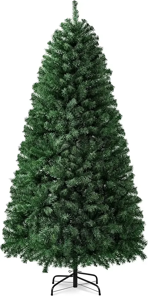 Yaheetech 6ft Artificial Christmas Tree, Realistic Premium Spruce Hinged Full Christmas Tree with 796 Branch Tips Holiday Xmas Tree with Metal Hinges and Foldable Base for Home Party Office Decoration