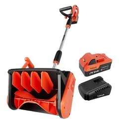 VOLTASK Cordless Snow Shovel, 24V | 13-Inch | 4-Ah Cordless Snow Blower, Battery Sno...