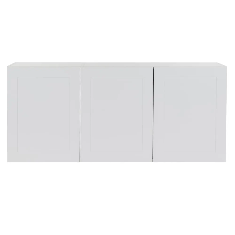 Hampton Bay Edson 54-inch W x 24-inch H x 12.5-inch D Shaker Style Assembled Kitchen Wall Utility Cabinet/Cupboard in Solid White with Adjustable Shelves (W5424)