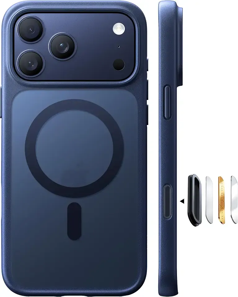 TORRAS Magnetic Shockproof for iPhone 17 Pro Case, Blue, Camera Control