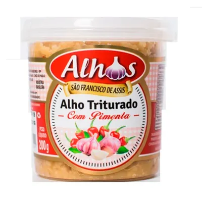alho triturado com pimenta são francisco de assis pote 200g