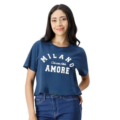 Playera Mxstaza Mujer Estampado De Milano