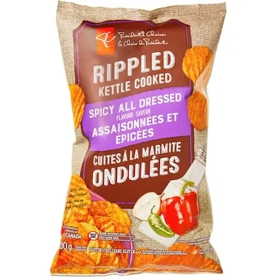 Rippled Kettle Cooked Spicy All Dressed Flavour Potato Chips