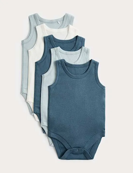 5er-Pack Bodys aus reiner Baumwolle (2,3 kg – 3 Jahre)
