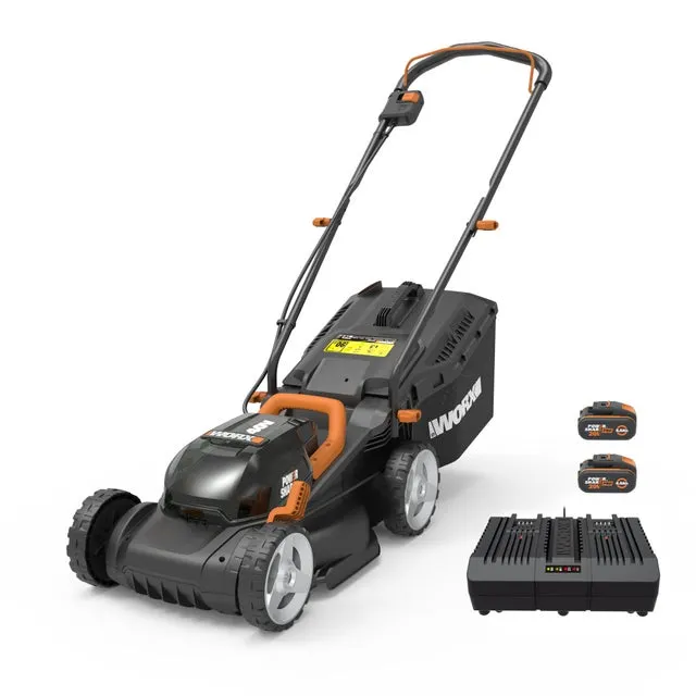 Rasaerba Batteria 2 X 20V/4,0 Ah Lithio Caricabatteria Doppio Rapido Worx Wg779E.1