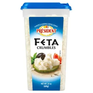 President Crumbled Feta Cheese, 1.5 lbs