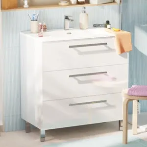 Mueble de baño con lavabo Remix2 blanco 80x45 cm