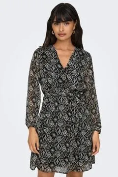 Vestido corto de gasa