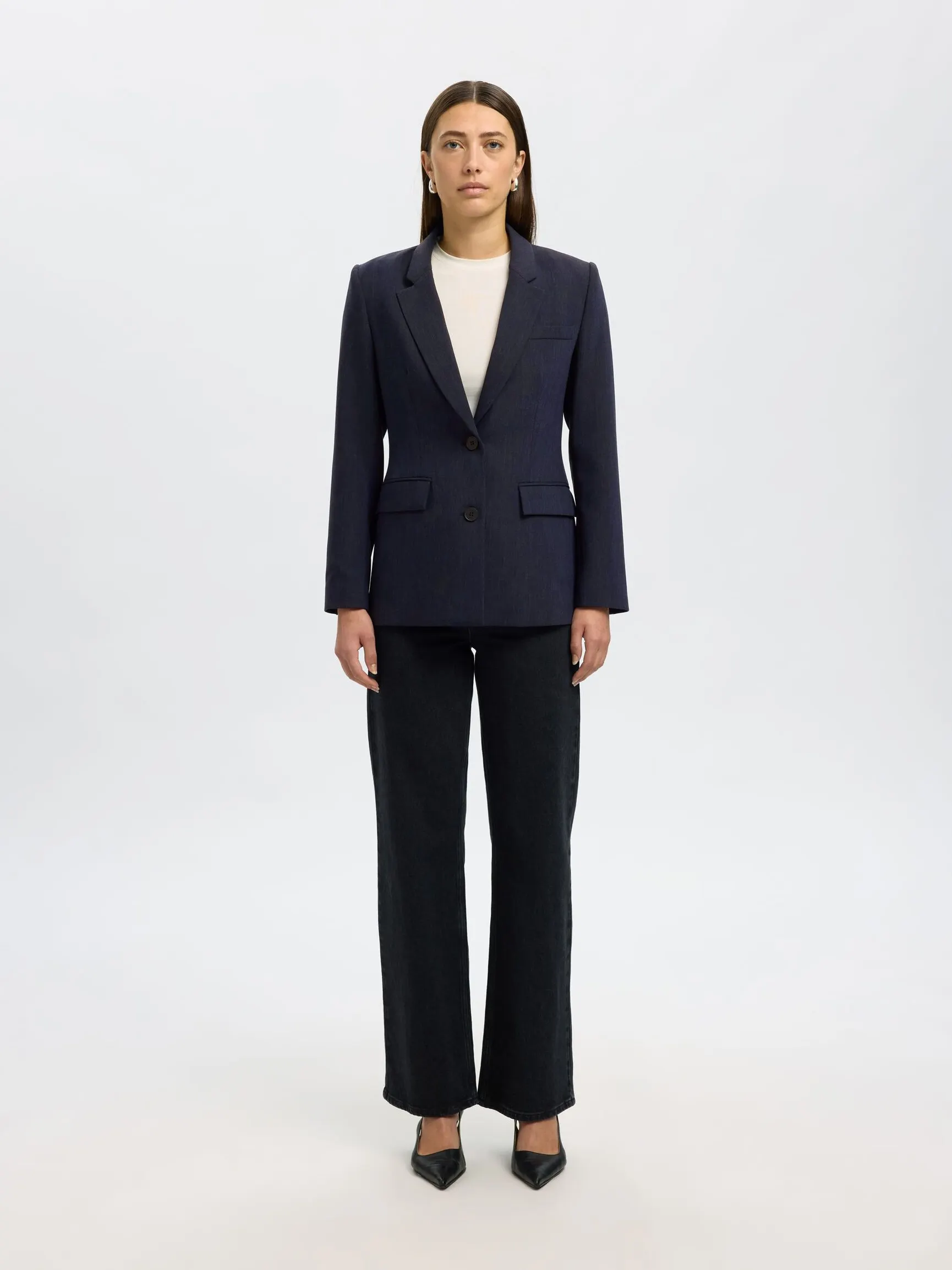 VISKOSEBLANDING KLASSISK BLAZER