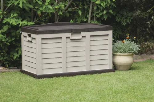 Backyard Creations® 103 Gallon Resin Deck Box with Seat