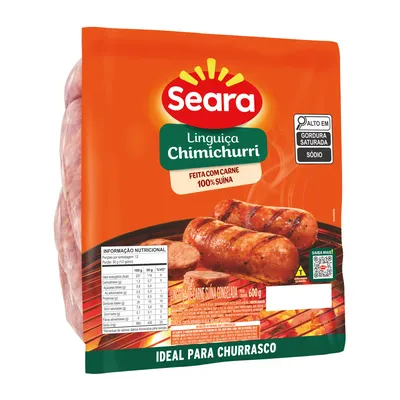 linguiça suína com chimichurri seara 600g