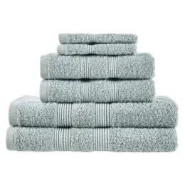 Ovela Avalon 6 Piece 100% Cotton Towel Set (Soft Teal)