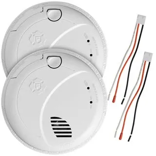 First Alert BRK Precision Detection Wired Talking Smoke/CO Alarm, 2-pack