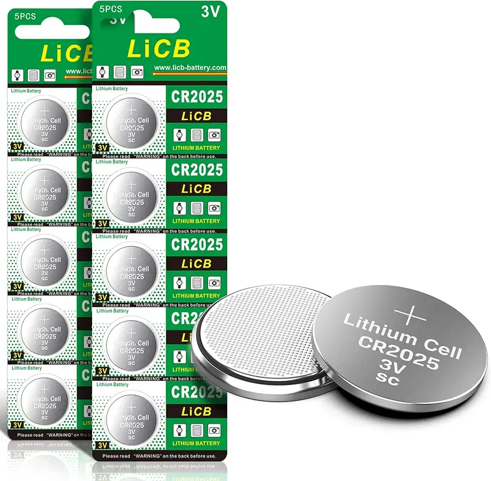 LiCB CR2025 3V Lithium Battery(10-Pack)
