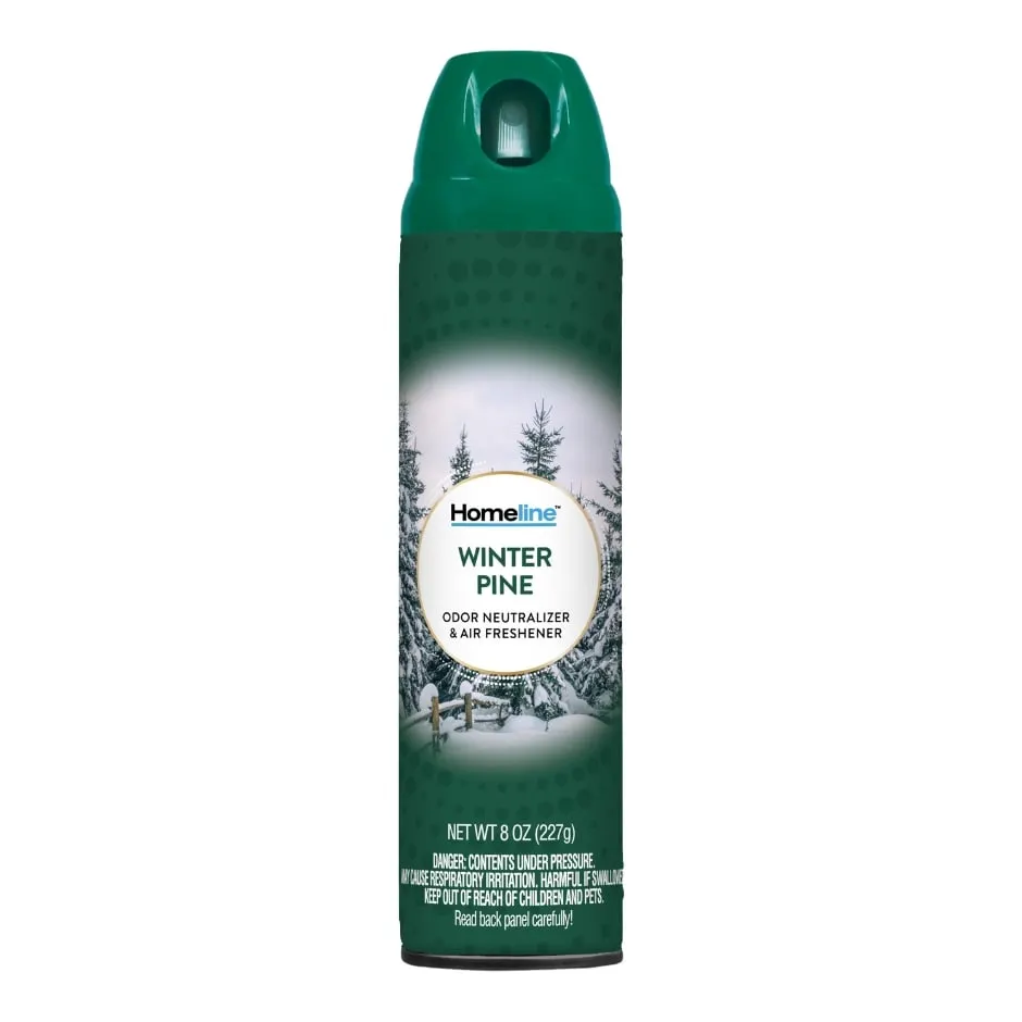 Homeline Air Freshener Aerosol Spray - Winter Pine, 8 oz.