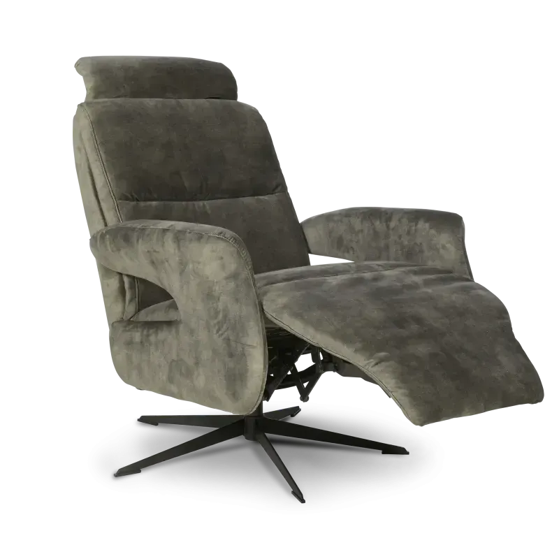 Relaxfauteuil Capri - handmatig - velvet Adore Hunter