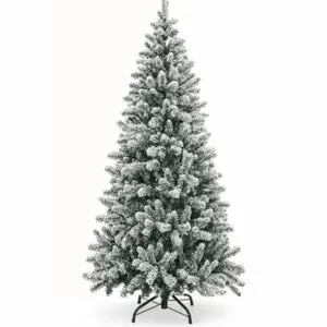 Árbol de Navidad Nevado Artificial con Nieve Blanco 210cm