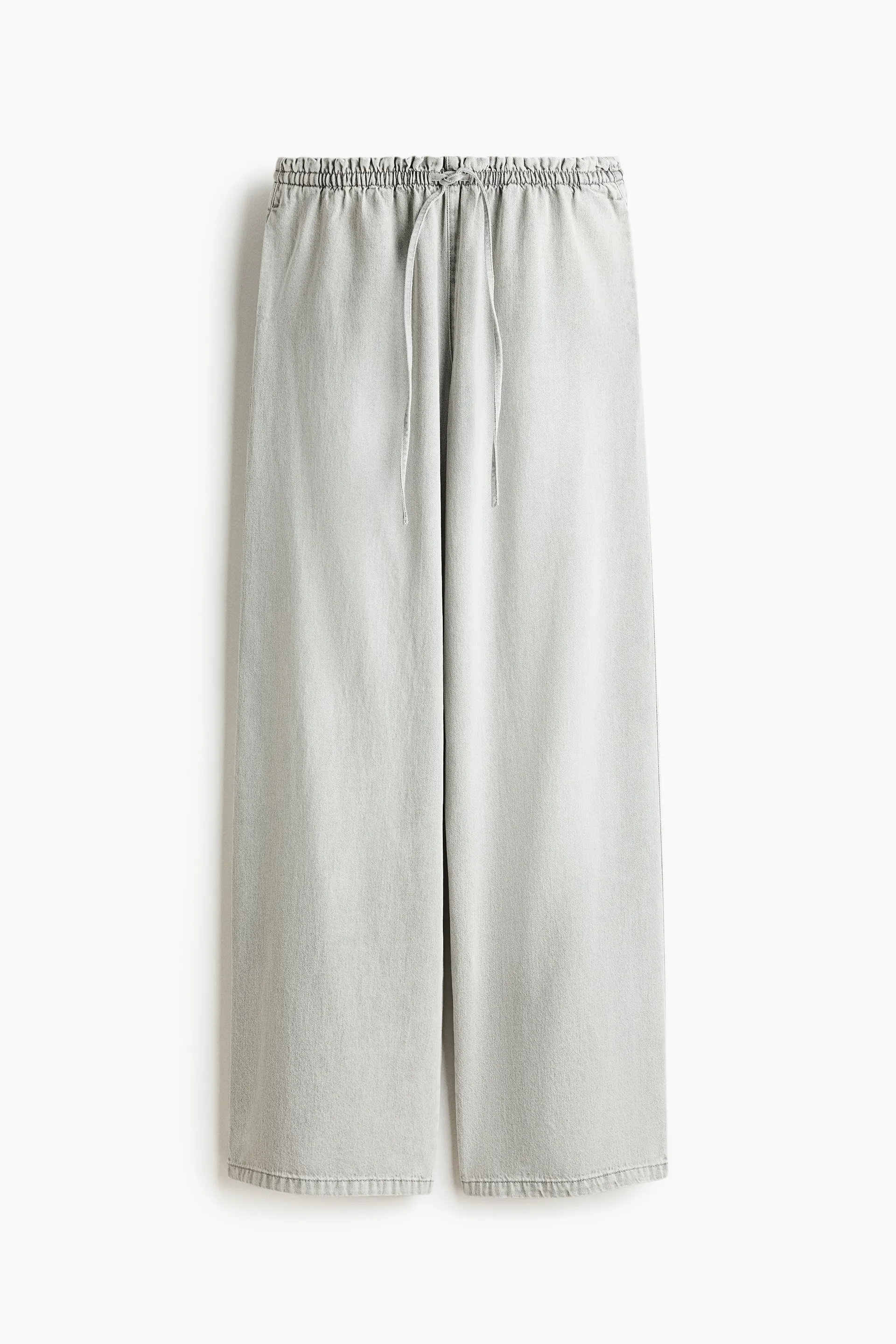 Denim pull-on trousers