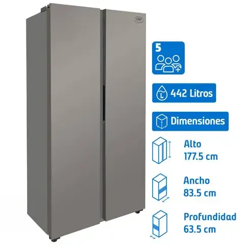 Refrigerador 2 Puertas Side by Side No Frost 442 Litros Inox HC-598WEN