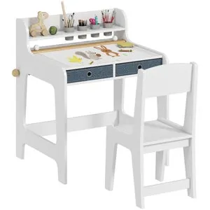 Escritorio Infantil AIYAPLAY MDF Blanco 62.8x55.6x73.8 cm 312-154V80WT