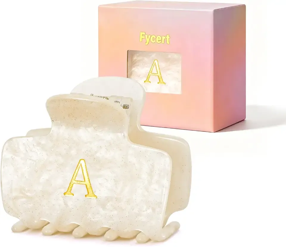 Gifts for Women Teen Girls,Small Initial Hair Clips - Gold,A