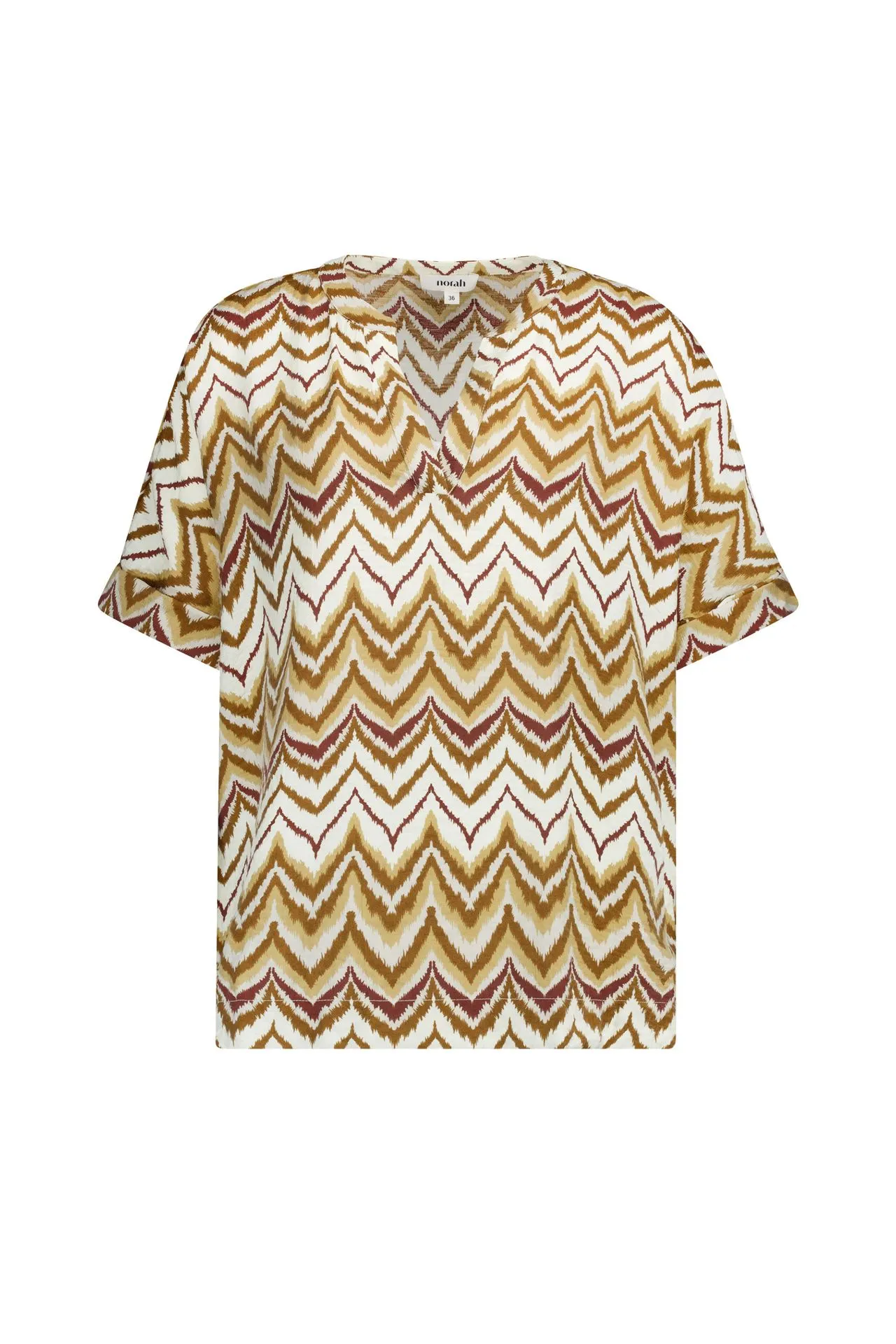 Bruine blouse met print