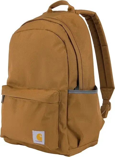 Carhartt 21L Classic Laptop Backpack, Water-Resistant Pack W/ 15" Laptop Sleeve and Organizational Compartments, PFAS Free, Carhartt Brown