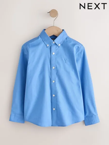Mid Blue Single Oxford Shirt (3-16yrs)