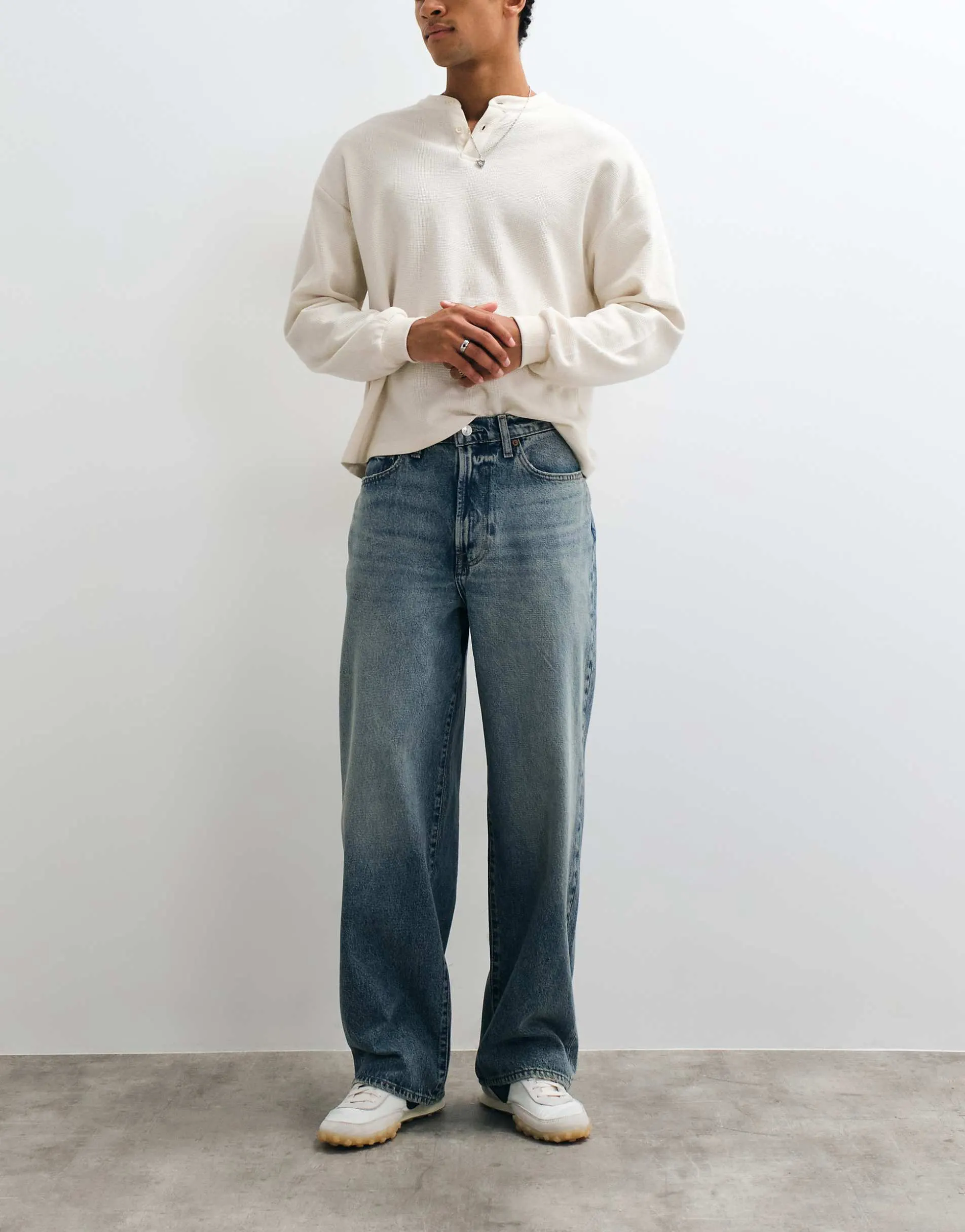 Abercrombie & Fitch ultra baggy fit jeans in vintage blue wash