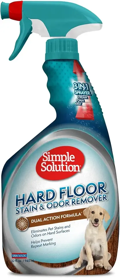 Simple Solution Hard Floor Dog Stain & Odor Remover, Enzyme Cleaner, 32oz