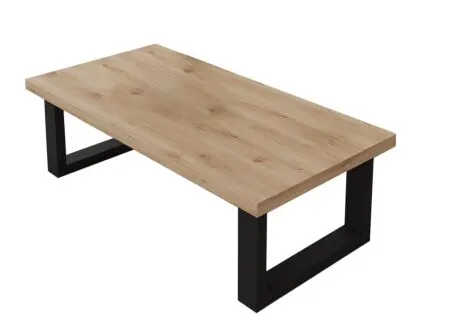 Salontafel Valencia 130x65cm - melamine - lichte eik