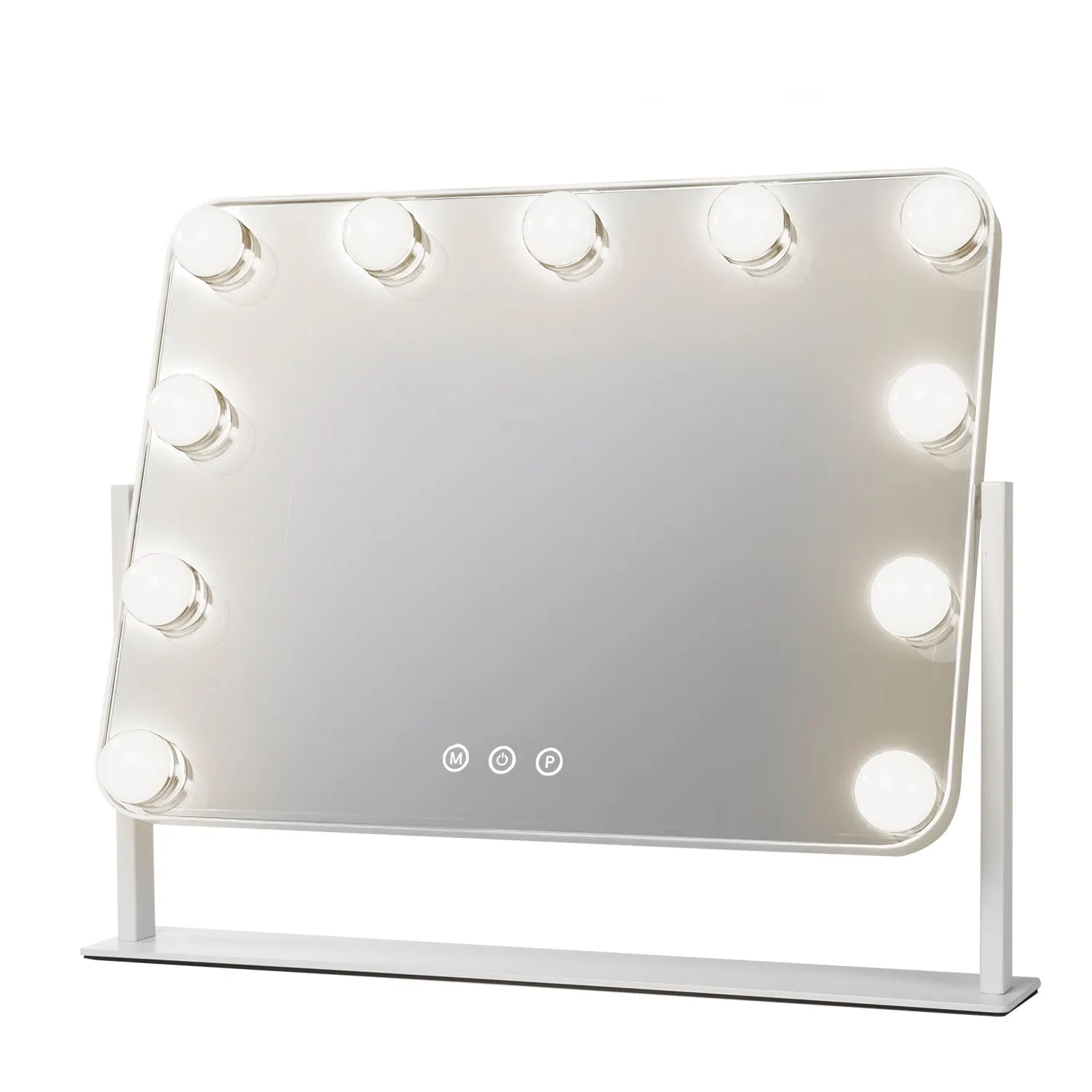 Specchio Luminoso 11 Led Touch Dimmerabile Stile Hollywood