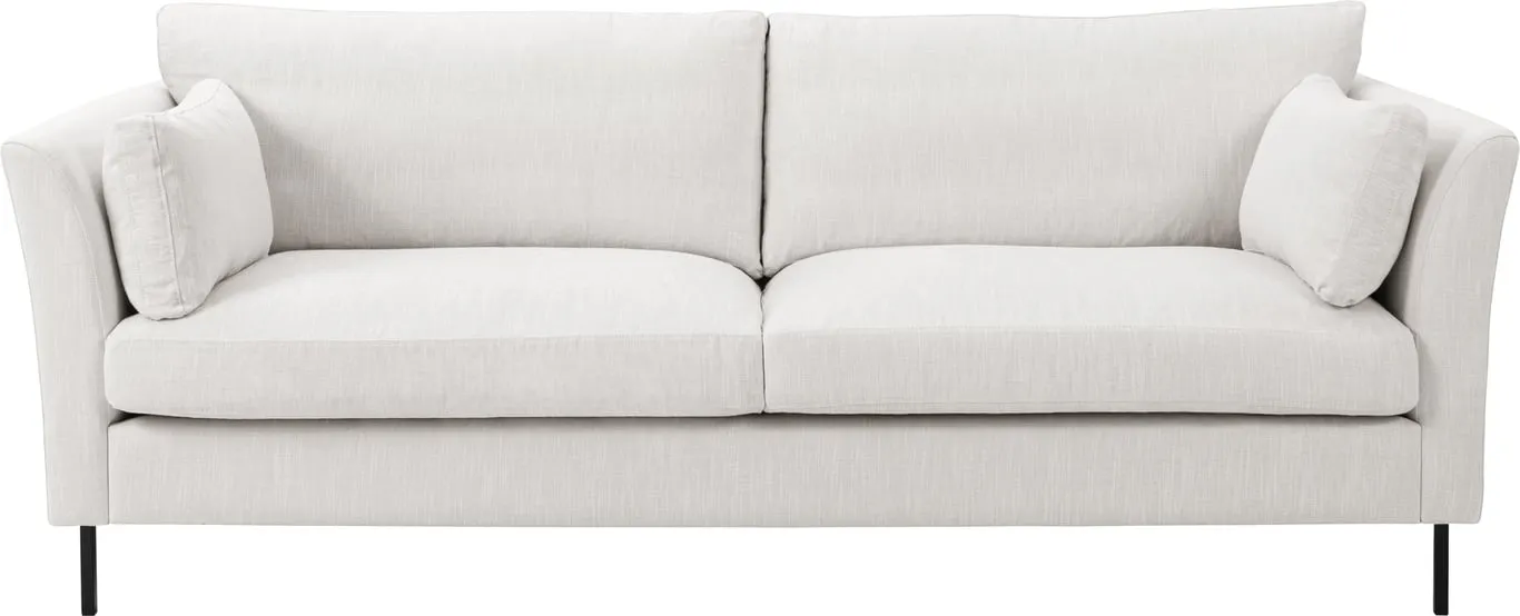Sone dyp 3-seter sofa Modulsofa. 3 seter i stoff Lava farge natur, armlene W5, med duntopp.