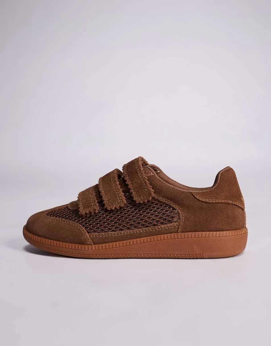 Steve Madden Momentum velcro trainers in brown
