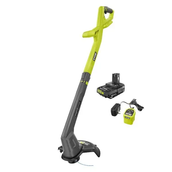 RYOBI ONE+ 18V 10 in. Cordless Battery String Trimmer/Edger with 2.0 Ah Battery and Charger