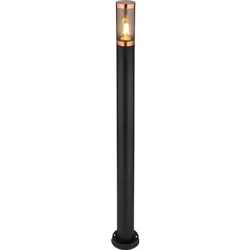 Außenleuchte - schwarz-kupferfarben - 110 cm