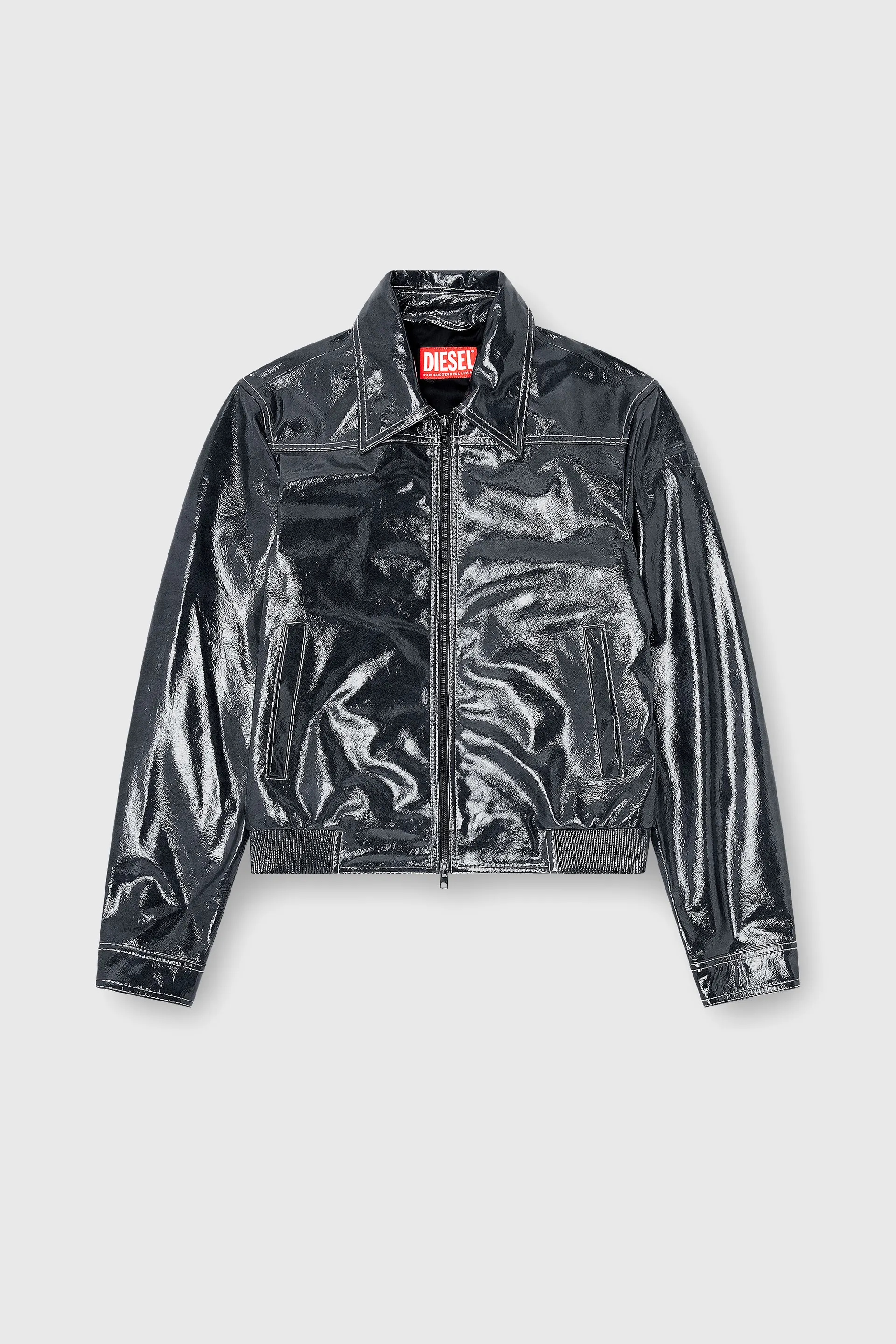 Patent-leather jacket
