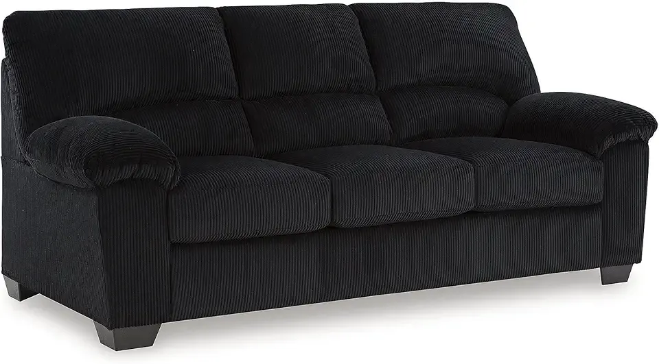 Signature Design by Ashley SimpleJoy Modern Sofa for Living Room, Black