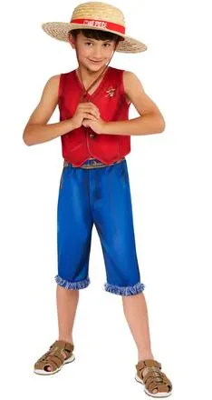 ONE PIECE - DEGUISEMENT CLASSIQUE LUFFY - TAILLE 9-10 ANS