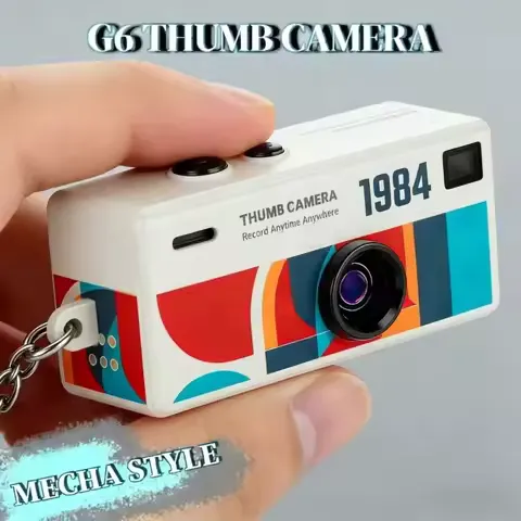 Mini G6 Thumb Digital Camera 0.96inch Keychain Camera 1080P Very Small Camcorder Video Recorder With Flash For Birthday Gifts