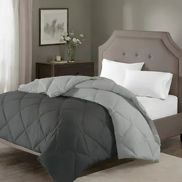 Piumino Letto Singolo in microfibra Cape Horn Bicolore Titanio/Grigio 155x200 cm