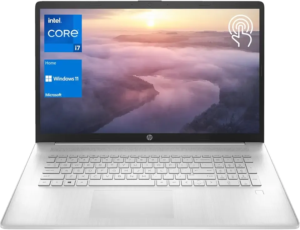 HP 2023 Latest Essential Laptop, 17.3" HD+ Touchscreen, 13th Gen Intel Core i7-1355U, 32GB RAM, 1TB PCIe SSD, Webcam, Backlit KB, FP Reader, Wi-Fi 6, Windows 11 Home