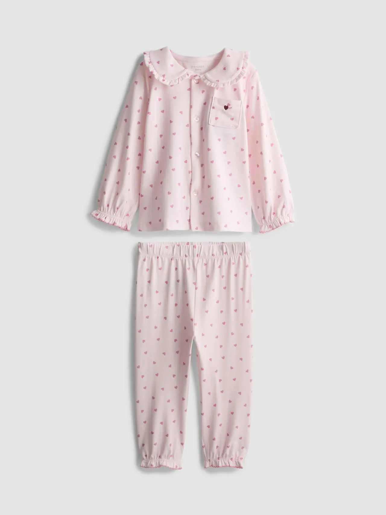 0–36 mois | Pyjama à motif cœurs et volants