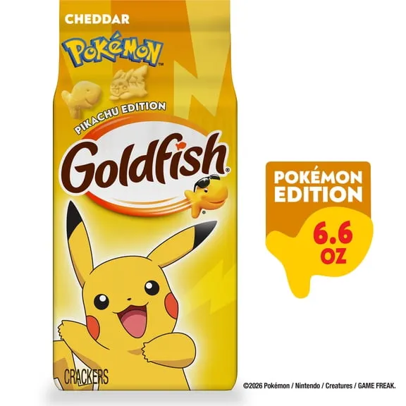Goldfish Pokémon Pikachu Edition Cheddar Cheese Baked Snack Crackers, 6.6 oz Bag $2.64 40.0 ¢/oz