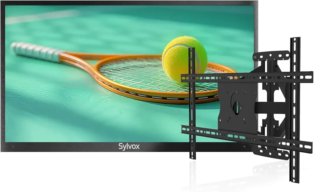 SYLVOX Outdoor TV, 75-Inch Waterproof Smart TV, 2000 nits Full Sun TV, 4K, Dolby Atmos, HDR10, Weatherproof Television with Voice Assistant Remote (Pool Pro 2.0, Latest Model)