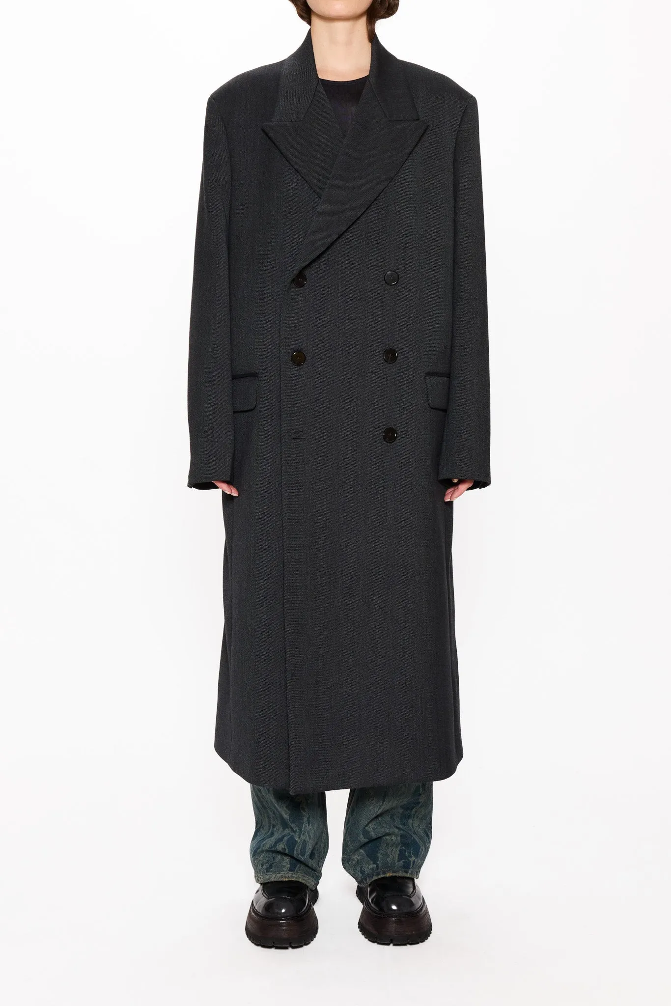 Relaxed Double Breasted Coat