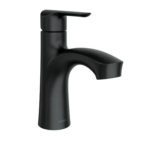 Findlay Single Hole Single-Handle Bathroom Sink Faucet/Tap with Deckplate in Matte Black