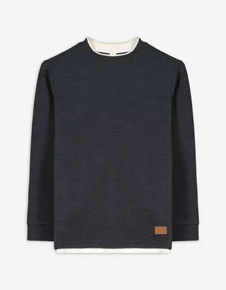 Maglia a manica lunga - Oversized Fit - Grigio scuro