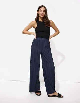 Pantaloni - Plissee - Blu scuro